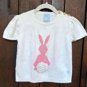 Bella Bliss Bunny PomPom Sweater White/Pink 3T Toddler